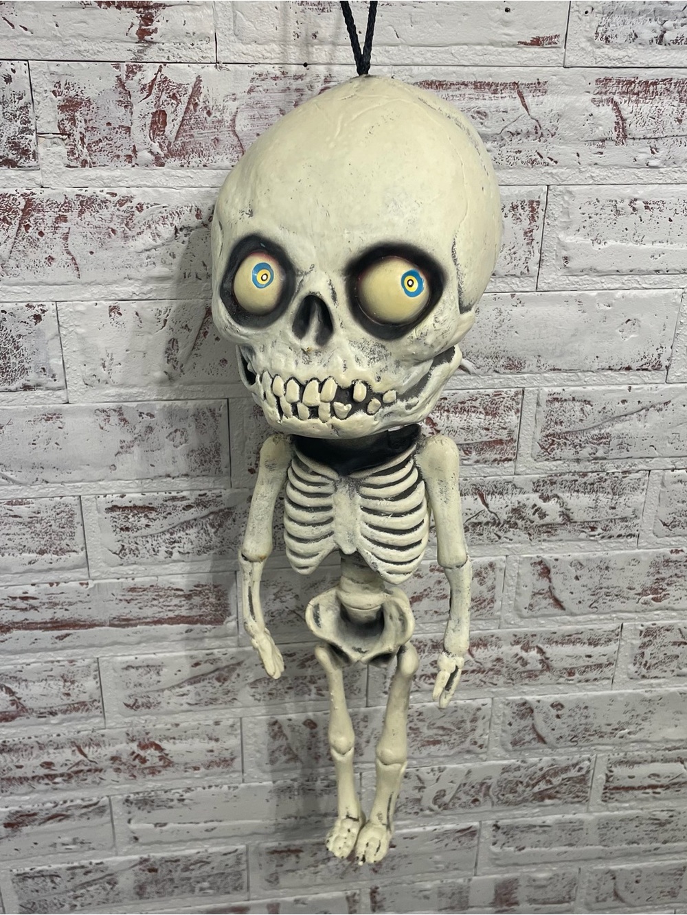 Vintage 2001 20” Latex Rubber Halloween Skeleton Figure Spooky Hanging Decor